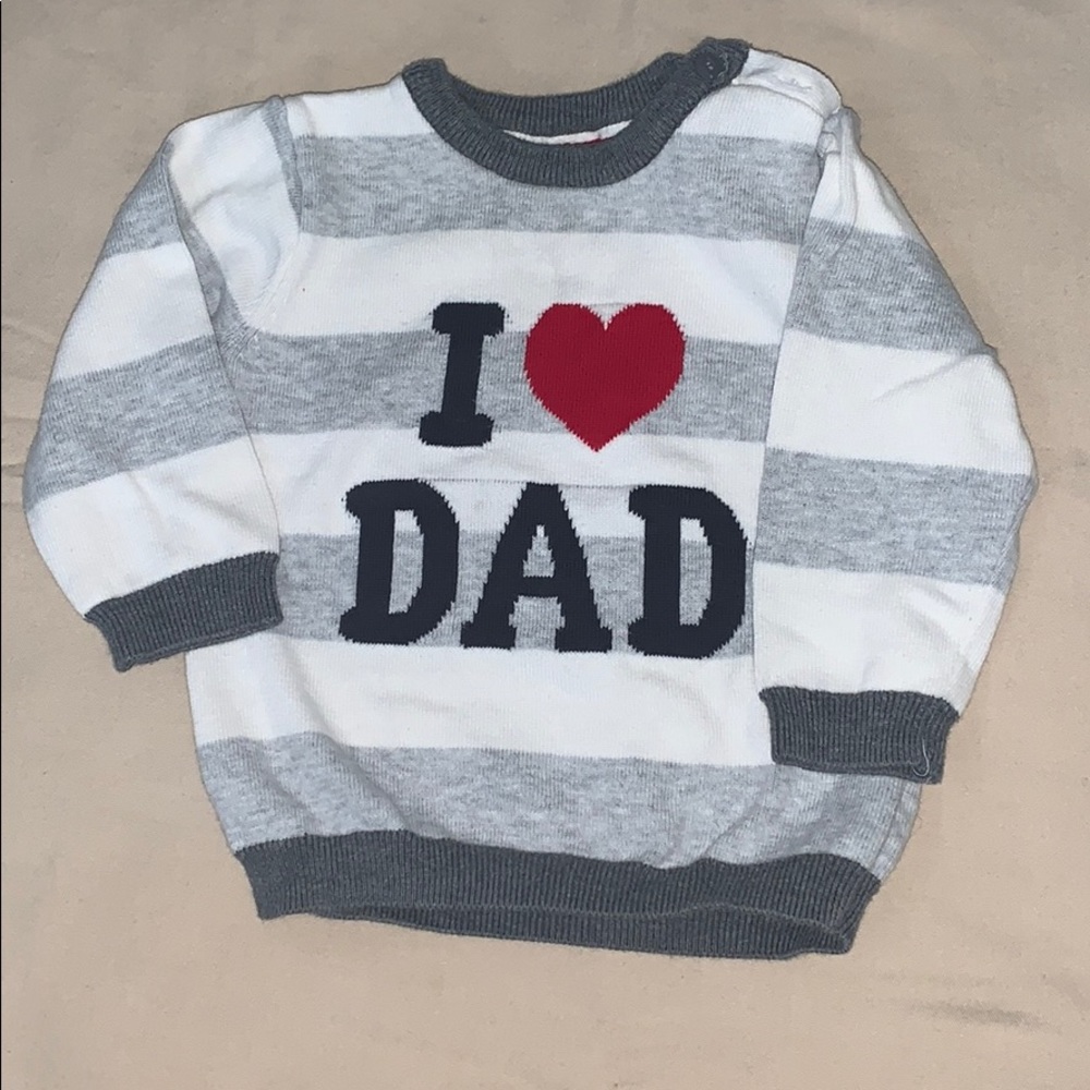 I Heart Dad baby boy sweater